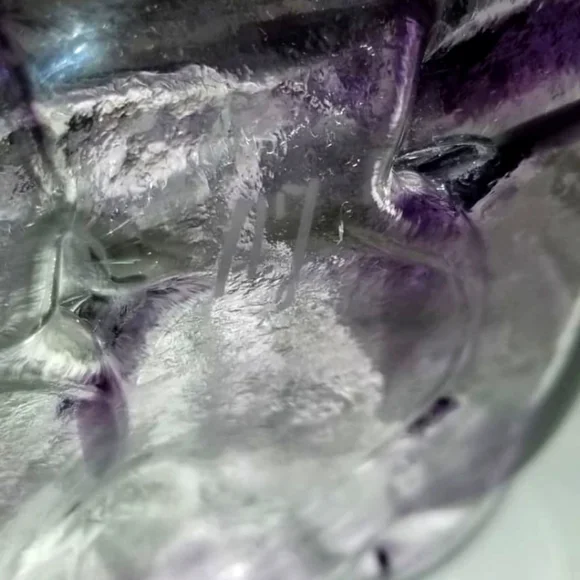 RARE signed Adam Jablonski Orignal. Amethyst colored crystal vase. - Picture 6 of 8